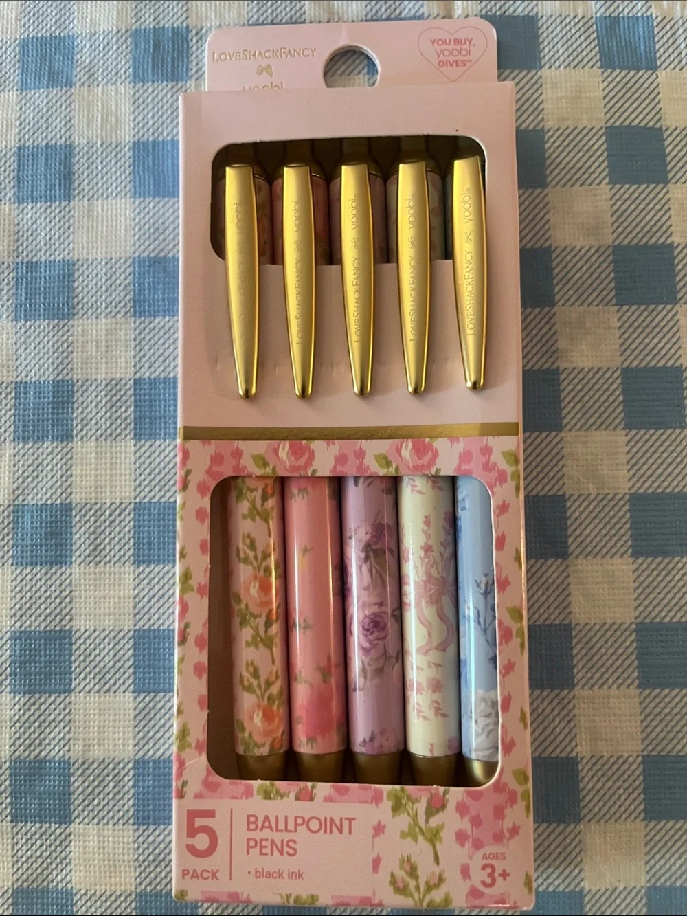 Yoobi Floral Purple Spiral Notebook & Pen Set